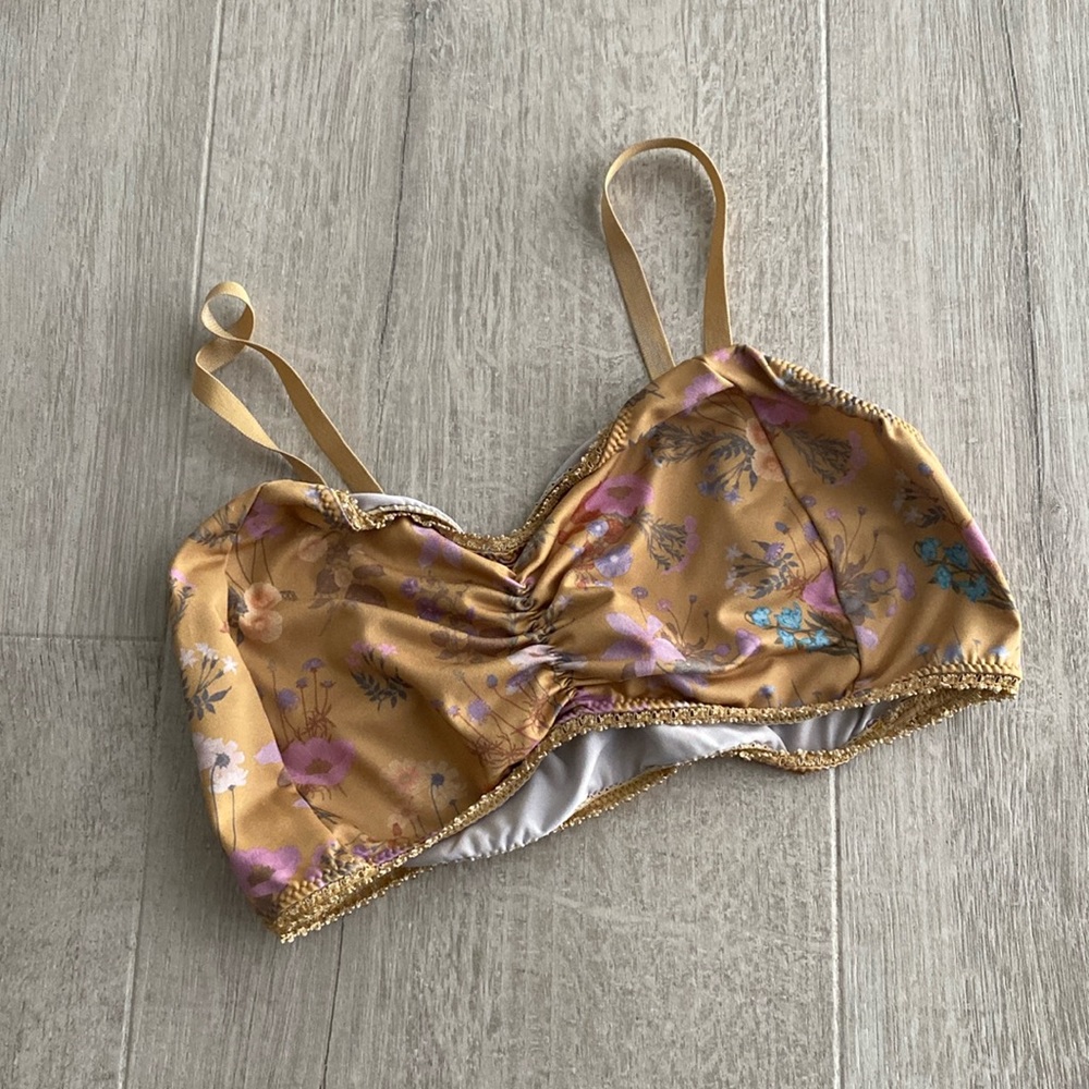 Spell Designs Wild Bloom Yellow Bralette - M